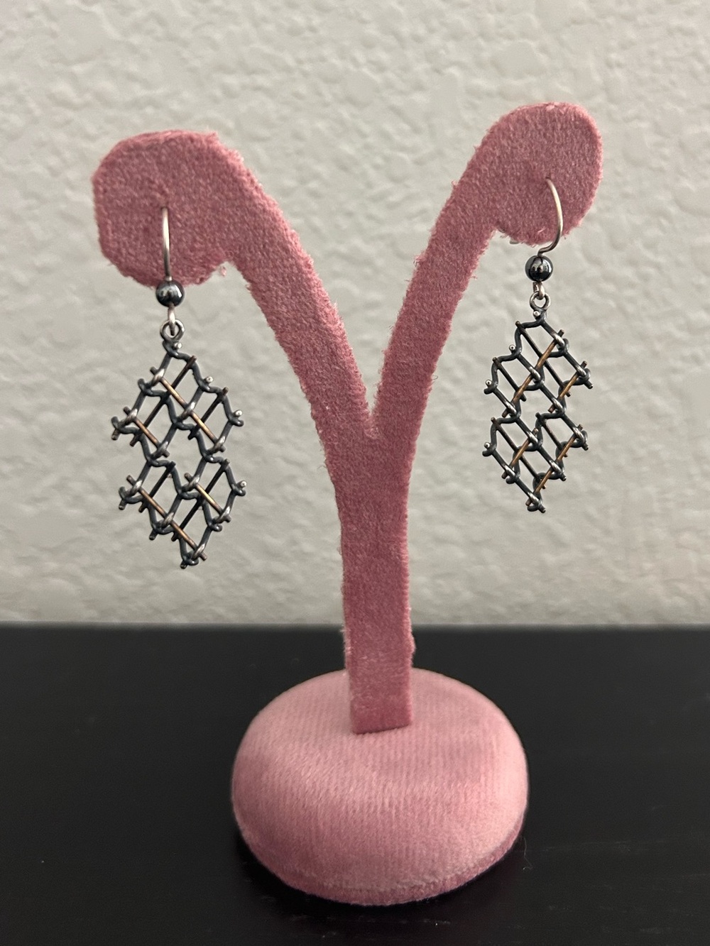 Funky Handmade Cage Drop Earrings Dual Silver-tone finish Steampunk Vintage